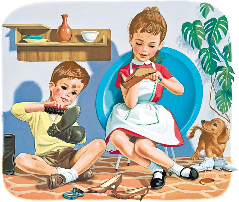 Иллюстрация к книге — Маруся помогает маме: На кухне. Дома [i_009.jpg]