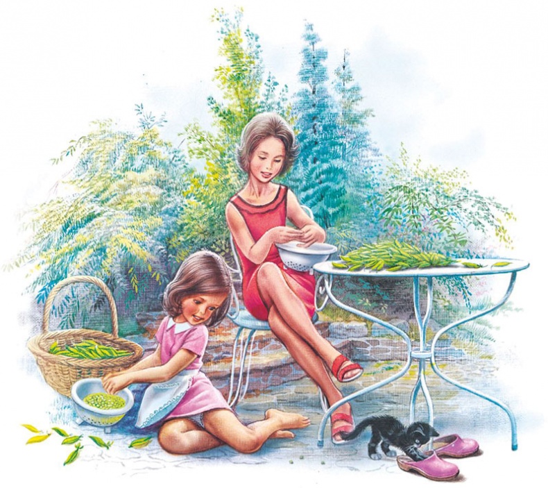 Иллюстрация к книге — Маруся помогает маме: На кухне. Дома [i_025.jpg]