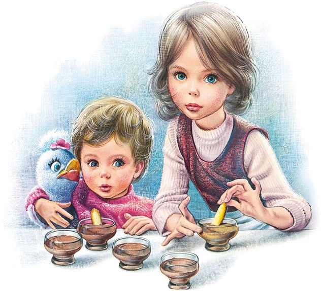 Иллюстрация к книге — Маруся помогает маме: На кухне. Дома [i_032.jpg]