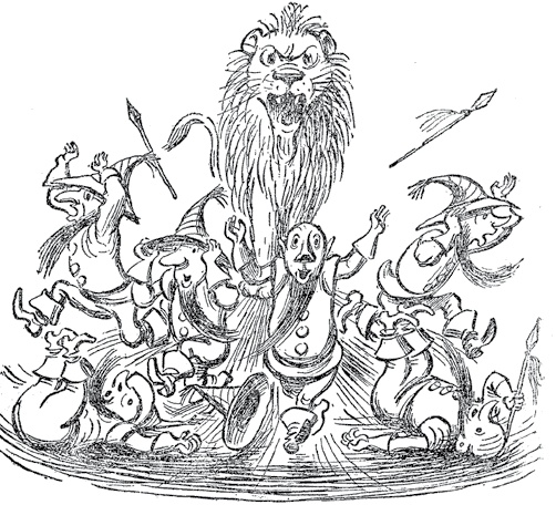 Иллюстрация к книге — Все приключения Элли и Тотошки. Волшебник Изумрудного города. Урфин Джюс и его деревянные солдаты. Семь подземных королей [i_043.jpg]