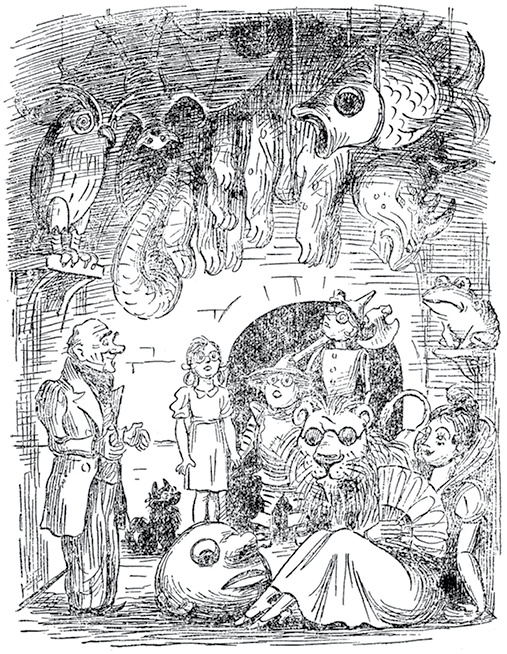 Иллюстрация к книге — Все приключения Элли и Тотошки. Волшебник Изумрудного города. Урфин Джюс и его деревянные солдаты. Семь подземных королей [i_048.jpg]