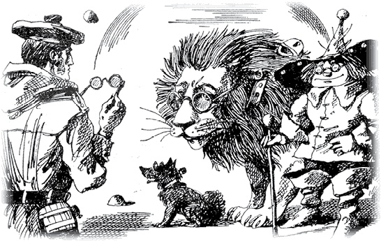 Иллюстрация к книге — Все приключения Элли и Тотошки. Волшебник Изумрудного города. Урфин Джюс и его деревянные солдаты. Семь подземных королей [i_096.jpg]