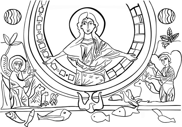 Иллюстрация к книге — Сотворение мира в иконографии средневекового Запада. Опыт иконографической генеалогии [i_031.jpg]