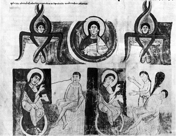 Иллюстрация к книге — Сотворение мира в иконографии средневекового Запада. Опыт иконографической генеалогии [i_032.jpg]