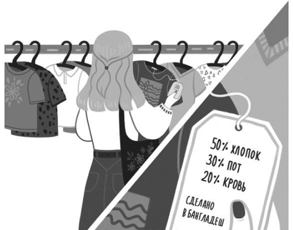 Иллюстрация к книге — Гардероб наизнанку. Как индустрия моды уничтожает планету и для чего нужно вывернуть свой шкаф [img_3.jpg]