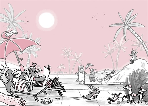 Иллюстрация к книге — Отель «Фламинго». Пингвины требуют льда! [i_068.jpg]