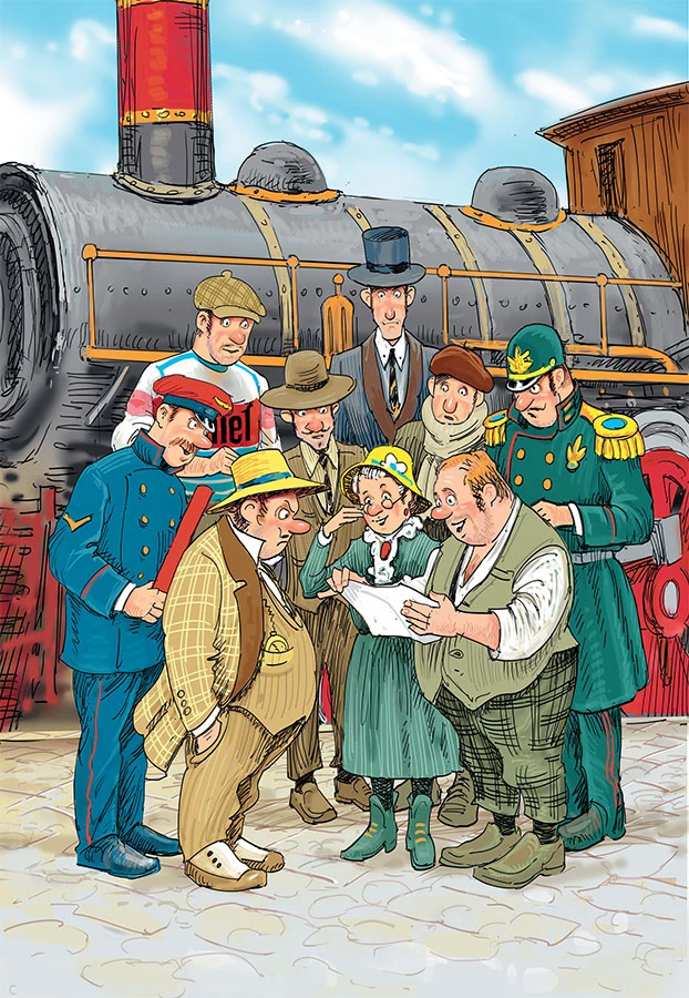 Иллюстрация к книге — Фрёкен Сталь, разбойники и паровоз [i_002.webp]