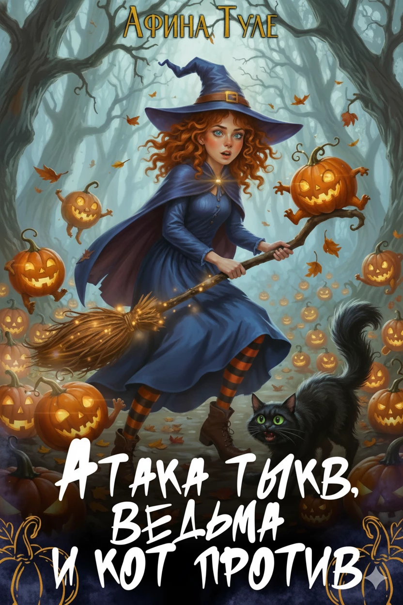 Книга Атака тыкв. Ведьма и кот против
