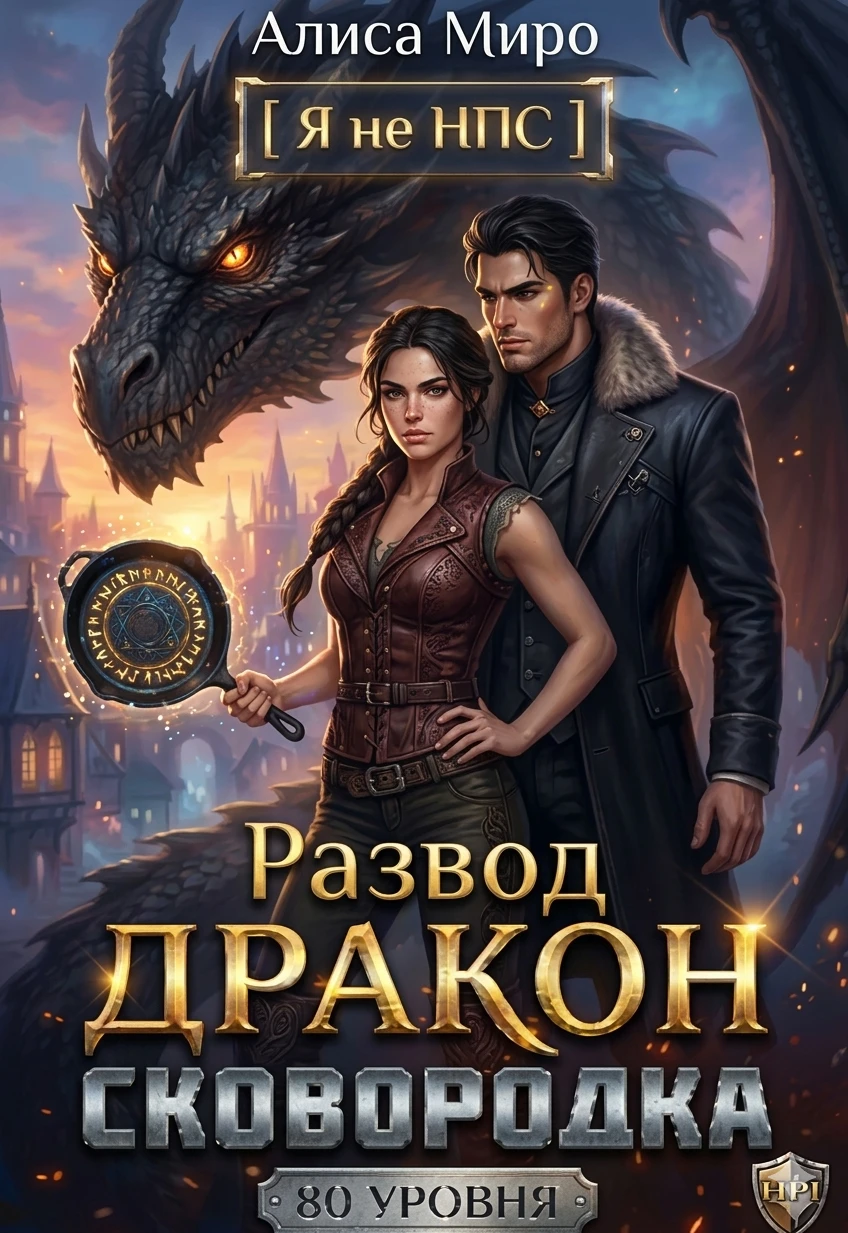 Книга Развод, дракон и сковородка 80 уровня