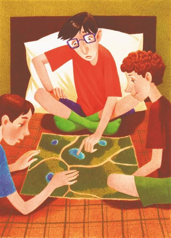 Иллюстрация к книге — Каникулы Теши Закроватного. Теша в поисках клада [book-illustration-18.webp]