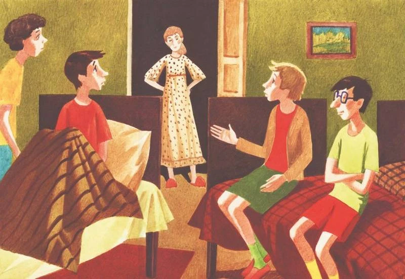 Иллюстрация к книге — Каникулы Теши Закроватного. Теша в поисках клада [book-illustration-39.webp]
