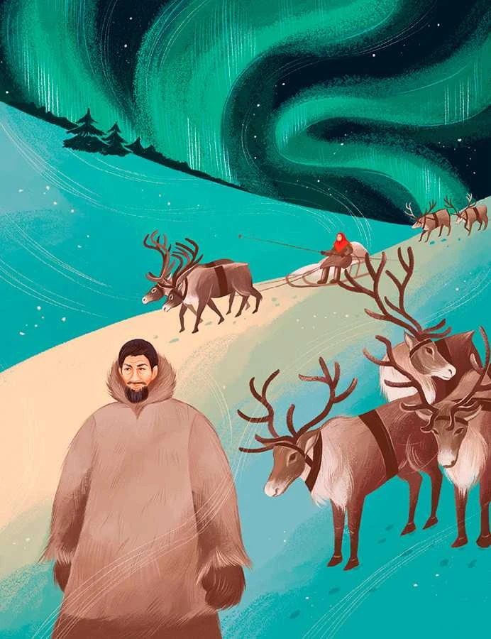 Иллюстрация к книге — Мифы северных народов России для детей [book-illustration-1.webp]