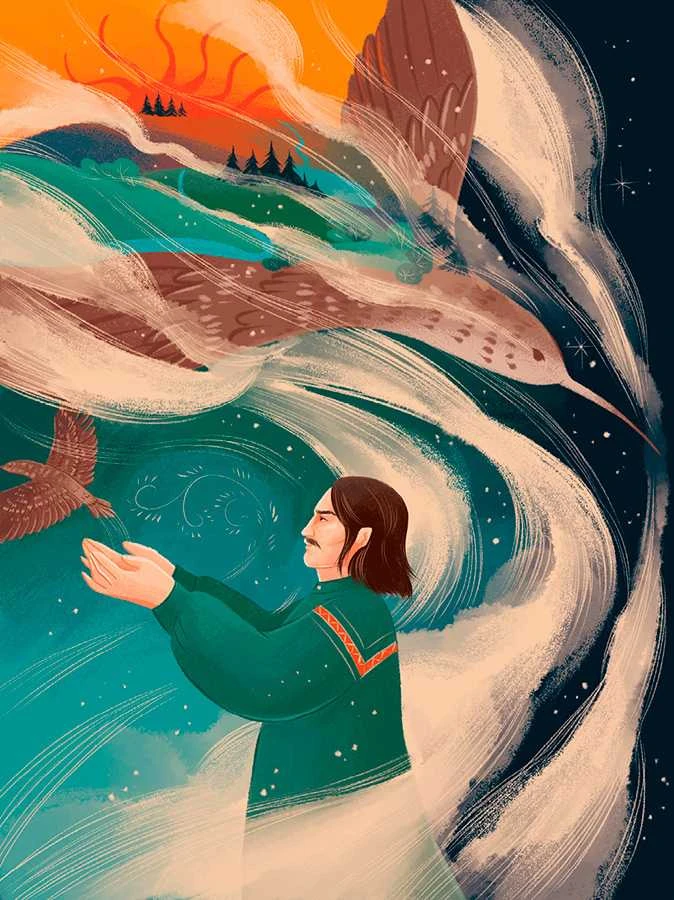 Иллюстрация к книге — Мифы северных народов России для детей [book-illustration-77.webp]